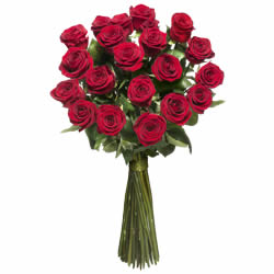 Bouquet de roses rouges à longues tiges avec garniture livraison a Sierre